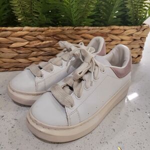 Alexander McQueen White Sneakers with Gold Detail